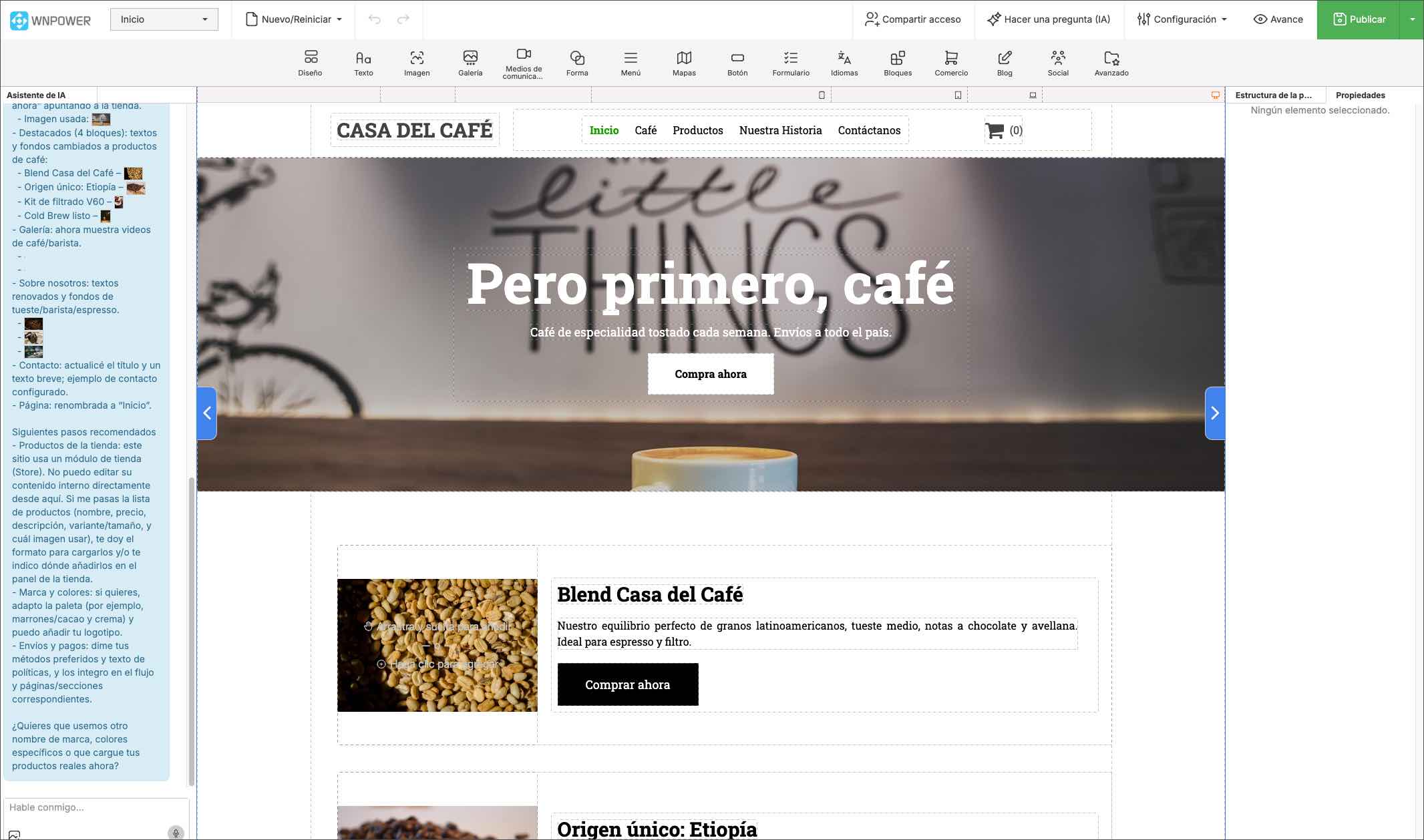 Constructor Web con IA: genera páginas web sin saber programar